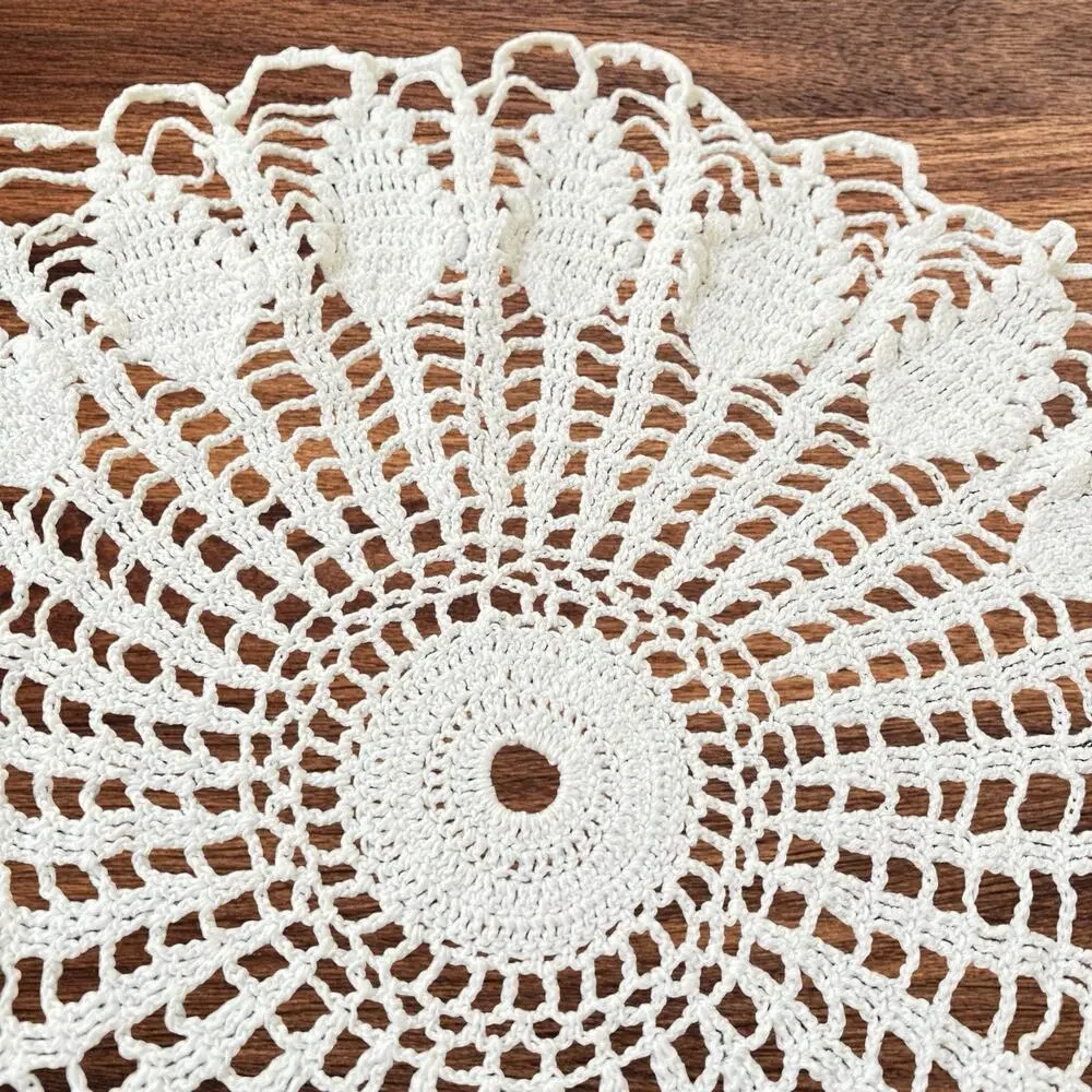 Crochet Doily Off White 18